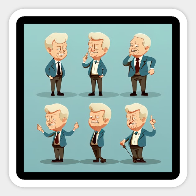 Jimmy Carter Sticker by ComicsFactory